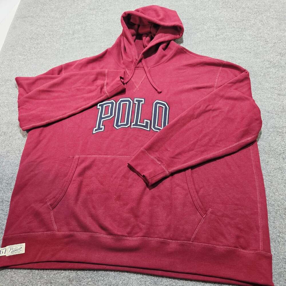 Polo Ralph Lauren Athletic Knitted Wear 67 Burgundy Hoodie 3XB